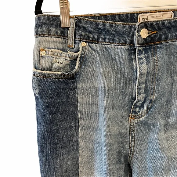 Free People Patchwork Jeans size 30 - Picture 4 of 7